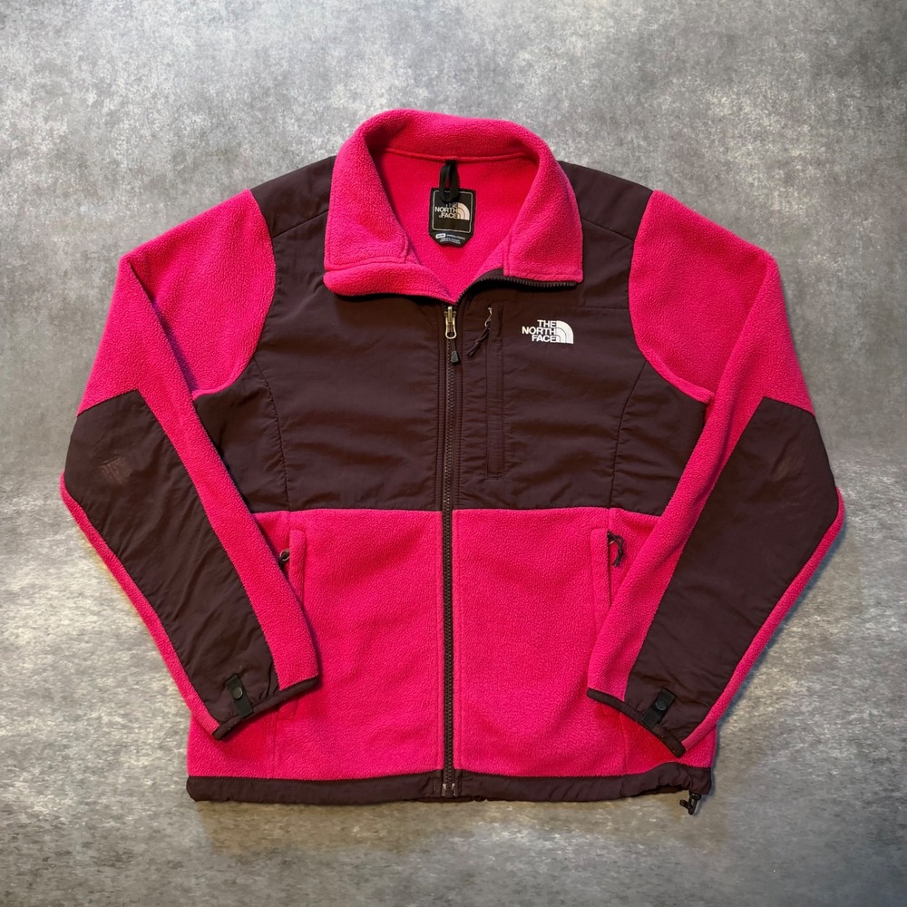 The North Face Womens Denali Fleece Jacket Medium M Pink Burgundy Polartec ANLP